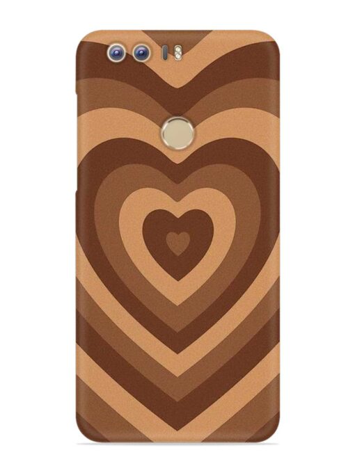 Brown Heart Snap Case for Honor 8 Zapvi