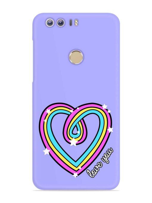 Colorful Rainbow Heart Snap Case for Honor 8 Zapvi