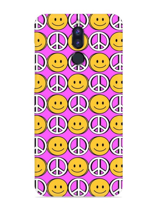 Smiley Face Peace Snap Case for Honor 9i Zapvi
