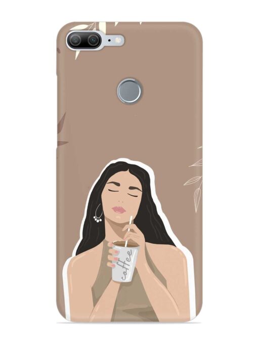 Girl With Coffee Snap Case for Honor 9 Lite Zapvi