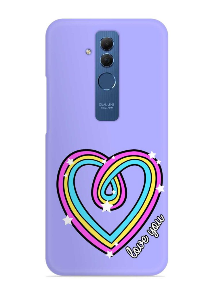 Colorful Rainbow Heart Snap Case for Honor Mate 20 Lite Zapvi