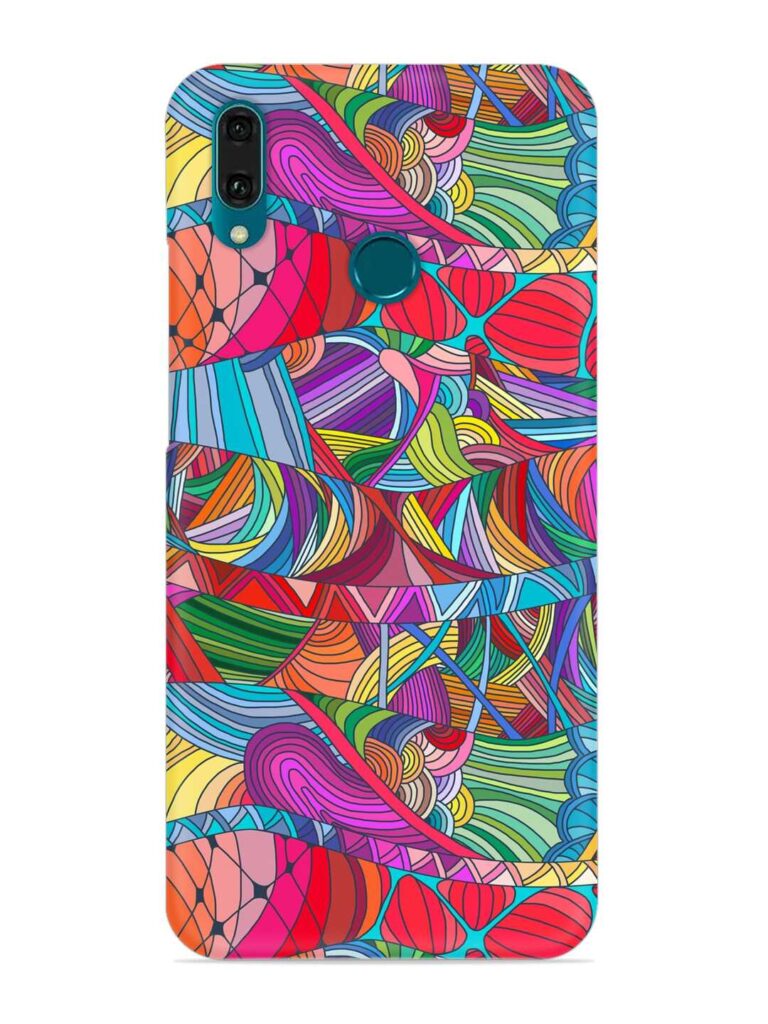 Seamless Patterns Hand Drawn Snap Case for Honor Y9 (2019) Zapvi
