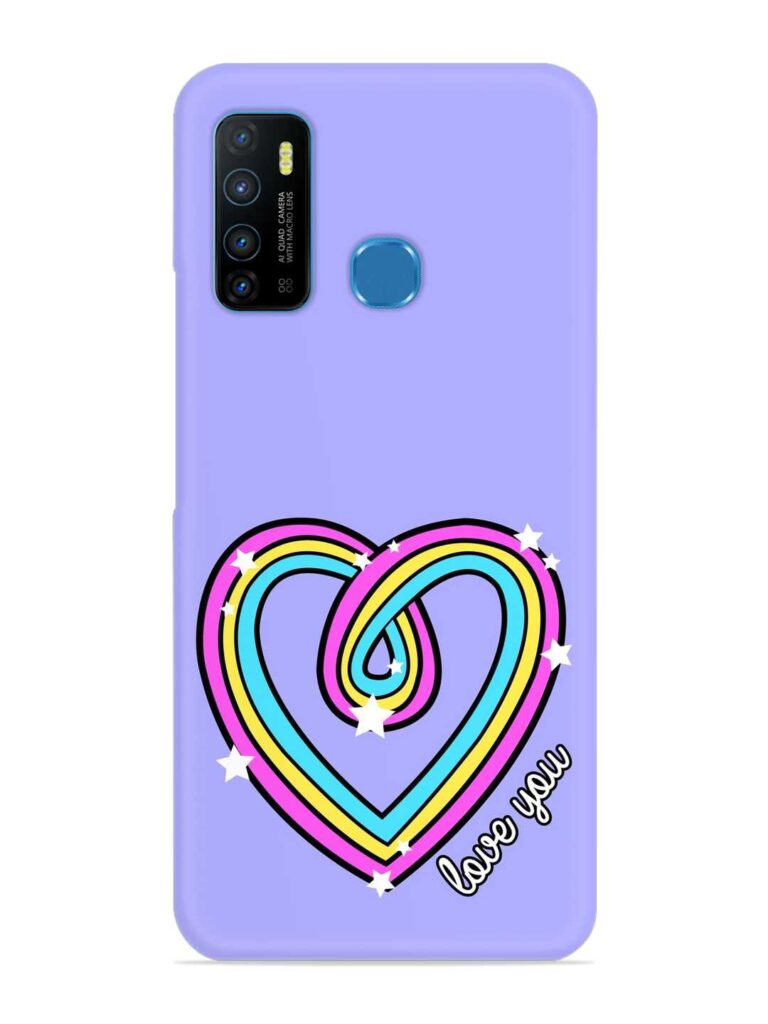 Colorful Rainbow Heart Snap Case for Infinix Hot 9 Zapvi
