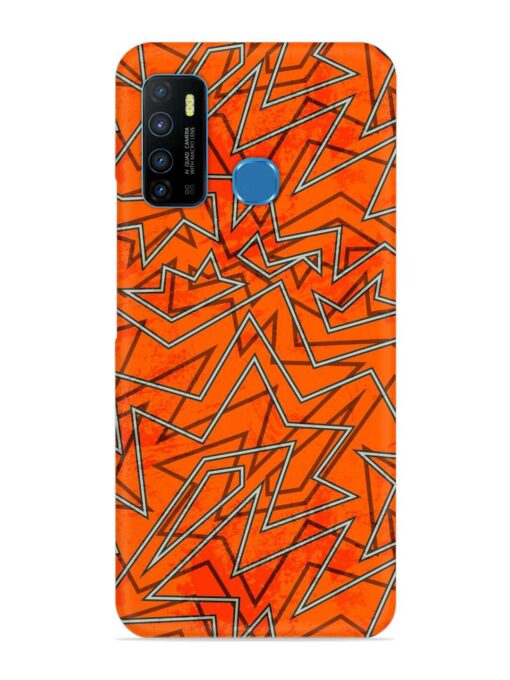Abstract Orange Retro Snap Case for Infinix Hot 9 Zapvi