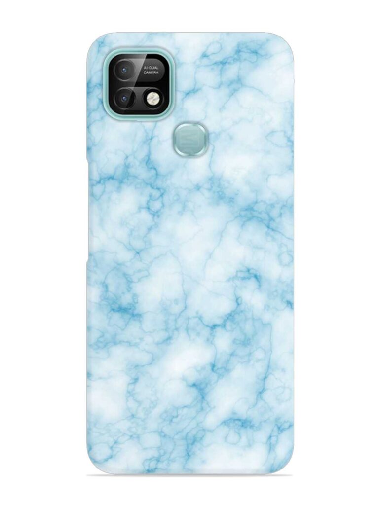 Blue White Natural Marble Snap Case for Infinix Smart 5 Pro Zapvi