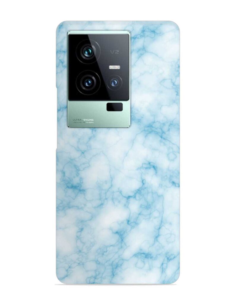 Blue White Natural Marble Snap Case for iQOO 11 (5G) Zapvi