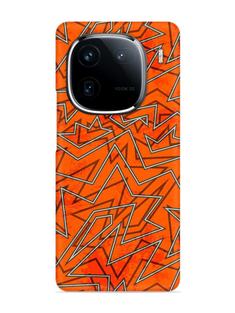 Abstract Orange Retro Snap Case for Iqoo 12 (5G) Zapvi