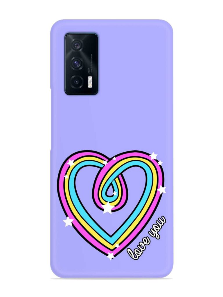 Colorful Rainbow Heart Snap Case for iQOO 7 (5G) Zapvi