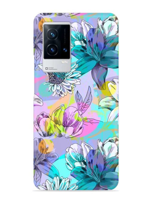 Vector Seamless Abstract Snap Case for iQOO 8 Zapvi
