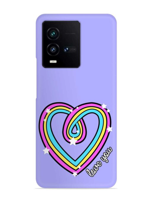 Colorful Rainbow Heart Snap Case for iQOO 9T (5G) Zapvi