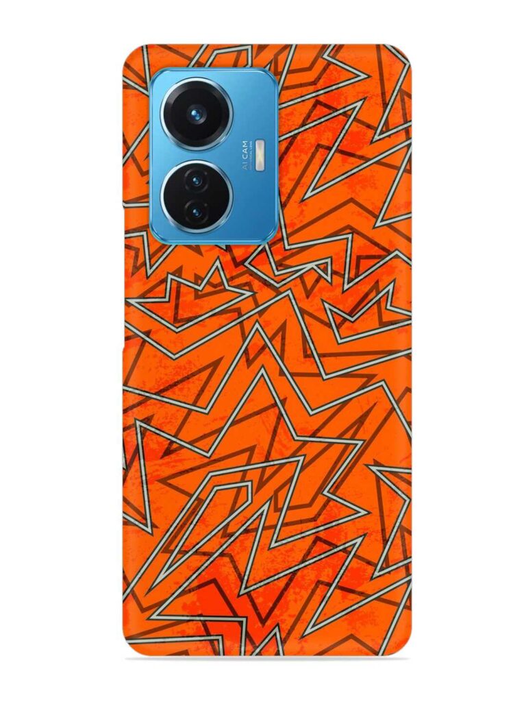 Abstract Orange Retro Snap Case for iQOO Z6 (44W) Zapvi