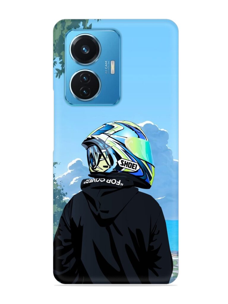 Rider With Helmet Snap Case for iQOO Z6 (44W) Zapvi