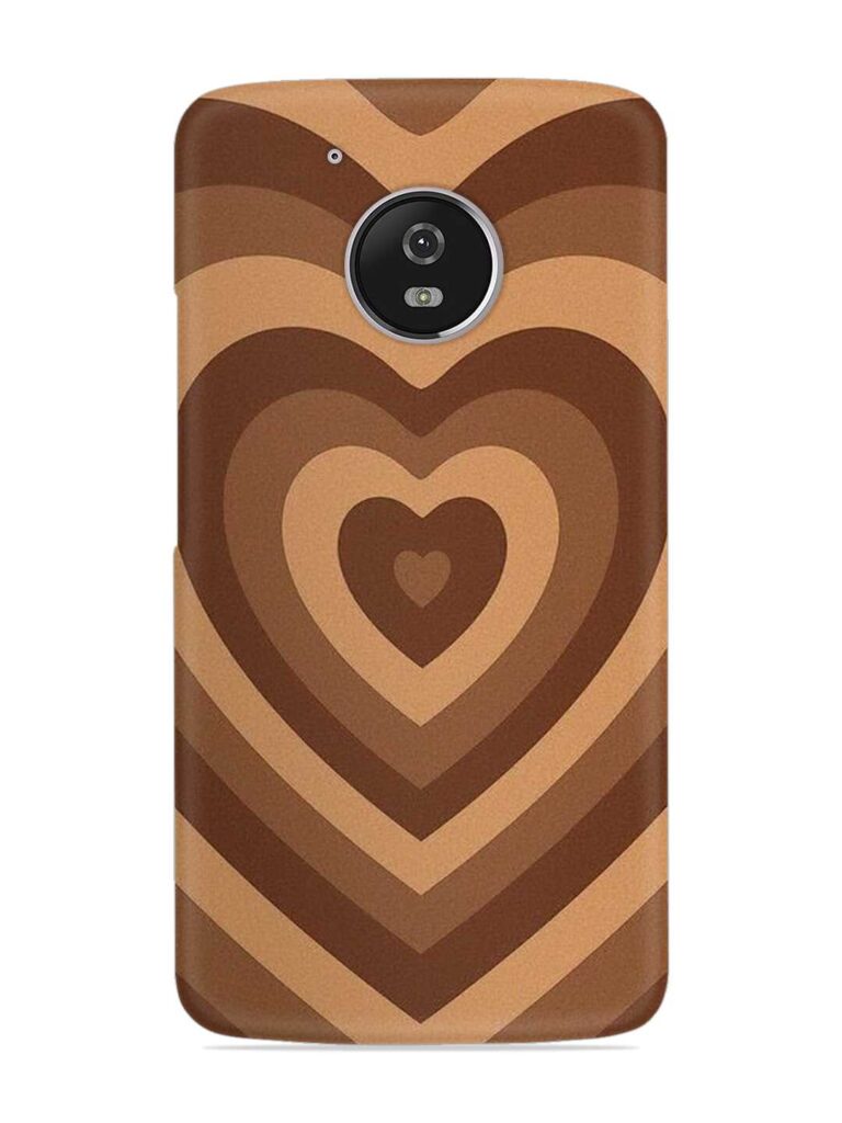 Brown Heart Snap Case for Motorola Moto G5 Zapvi