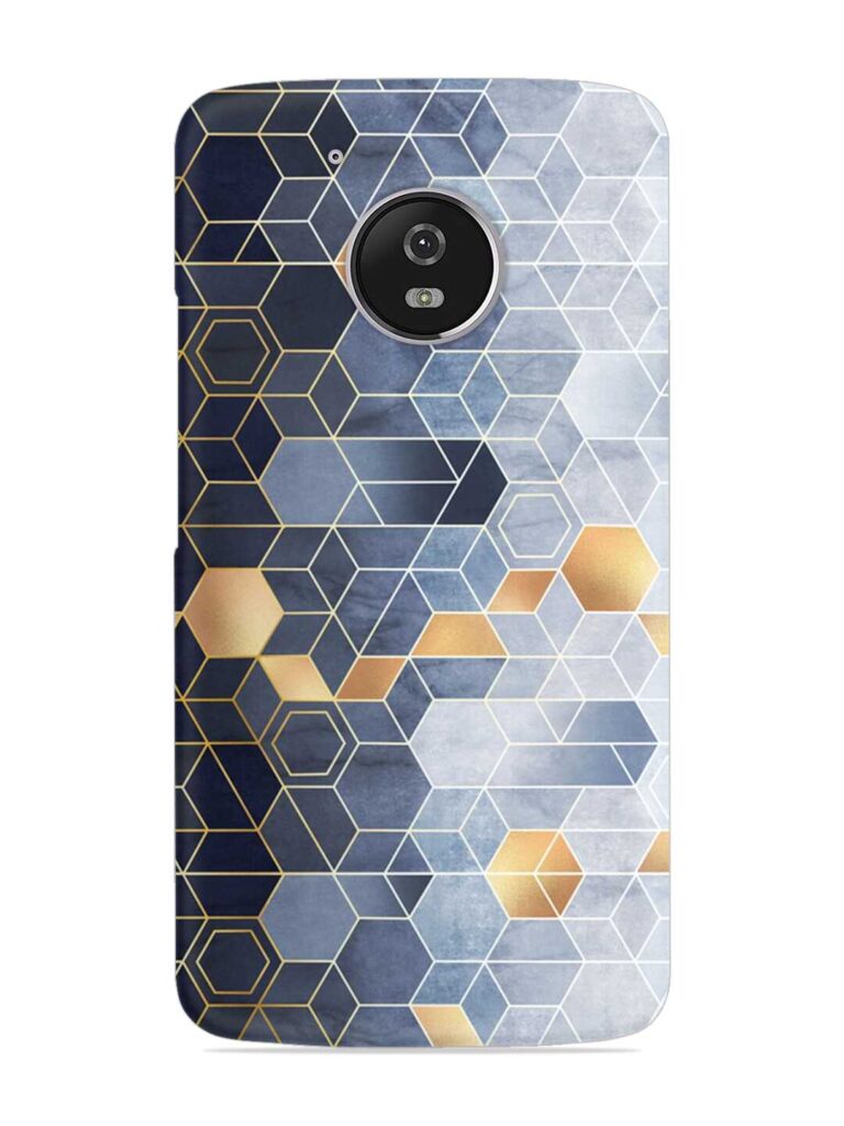 Geometric Abstraction Hexagons Snap Case for Motorola Moto G5 Zapvi