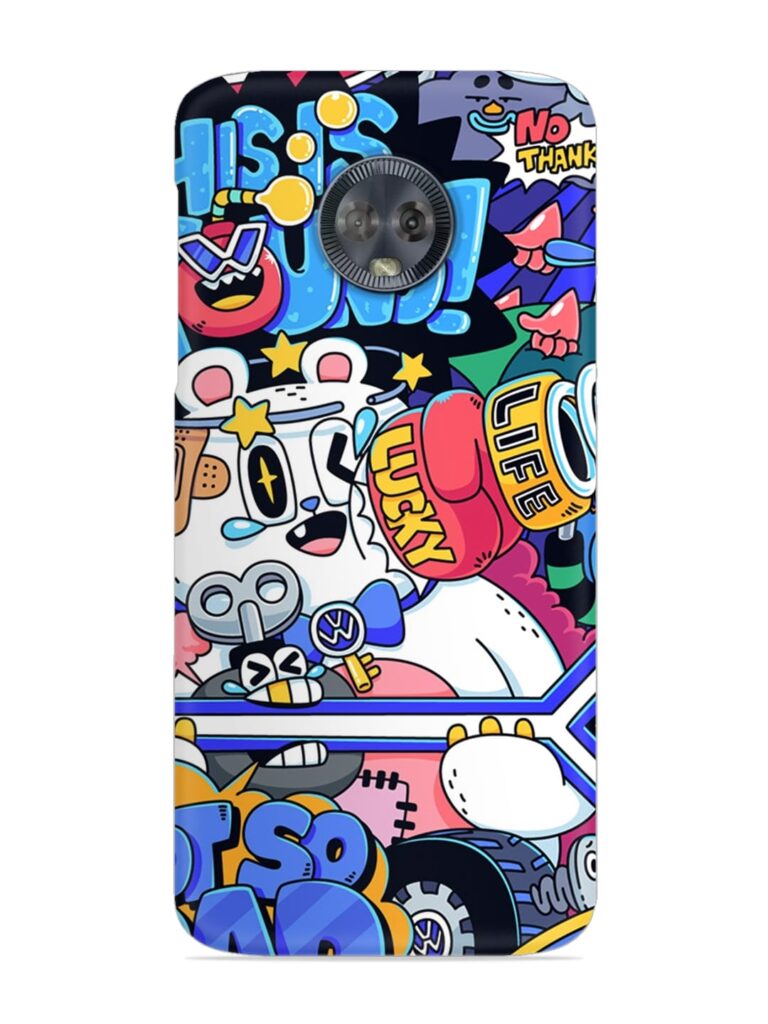Universal Doodle Snap Case for Motorola Moto G6 Zapvi