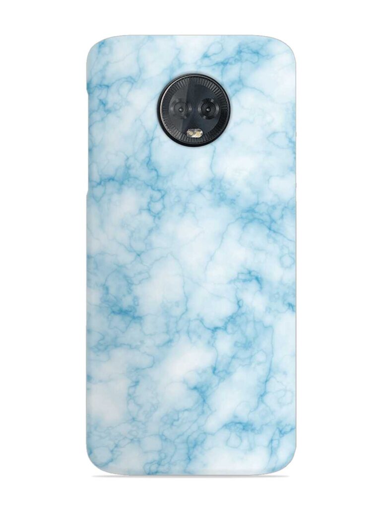 Blue White Natural Marble Snap Case for Motorola Moto G6 Plus Zapvi