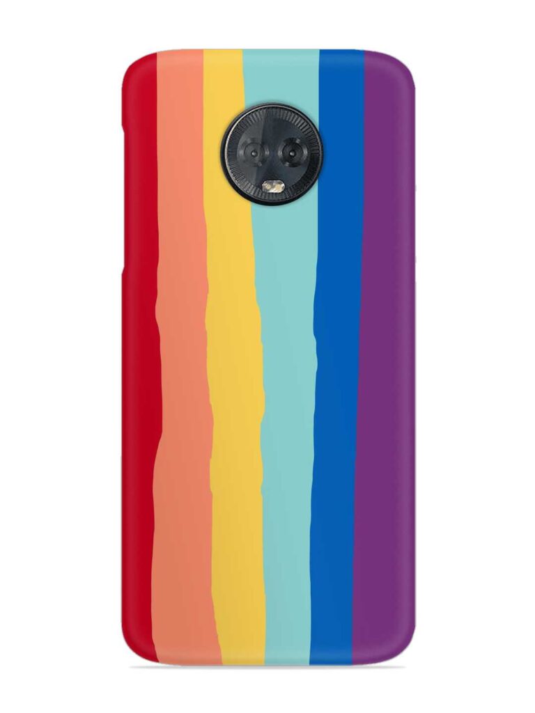 Rainbow Genuine Liquid Snap Case for Motorola Moto G6 Plus Zapvi