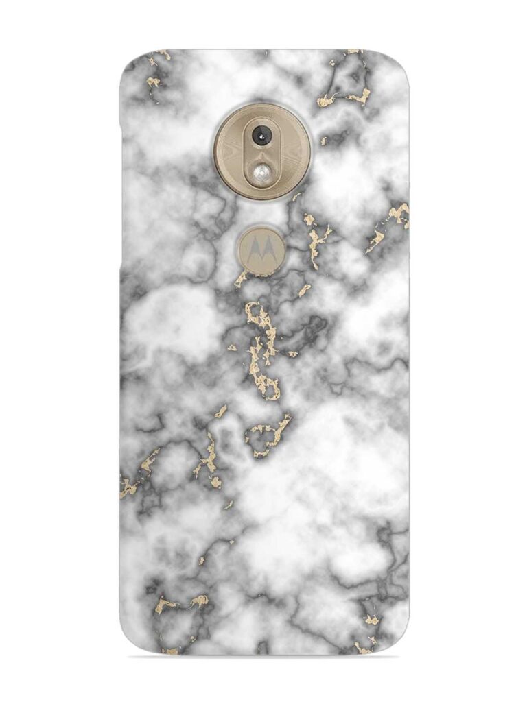 Gray And Gold Marble Snap Case for Motorola Moto G7 Play Zapvi