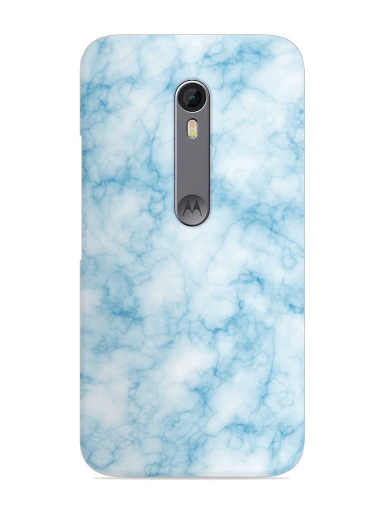 Blue White Natural Marble Snap Case for Motorola Moto X Style Zapvi