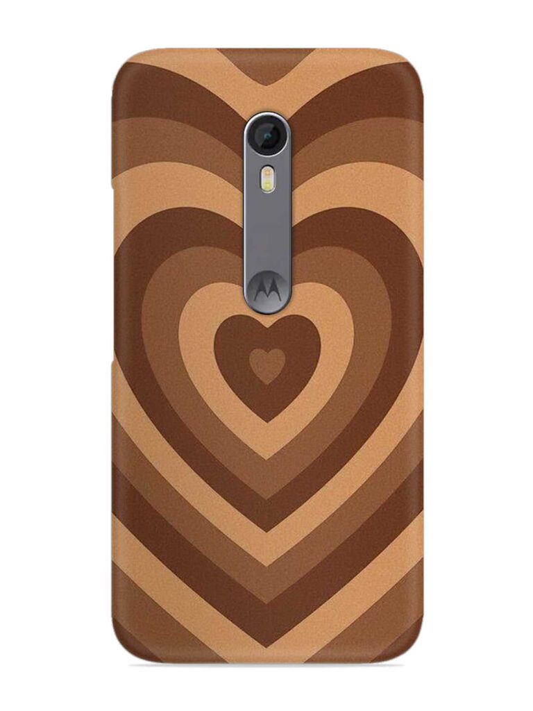 Brown Heart Snap Case for Motorola Moto X Style Zapvi