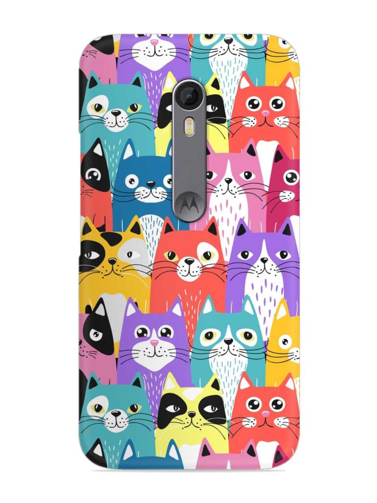 Funny Cartoon Cats Snap Case for Motorola Moto X Style Zapvi