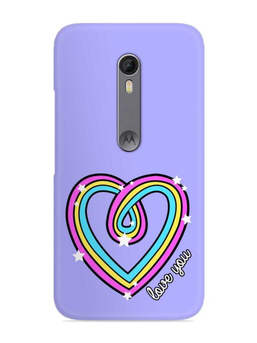 Colorful Rainbow Heart Snap Case for Motorola Moto X Style Zapvi