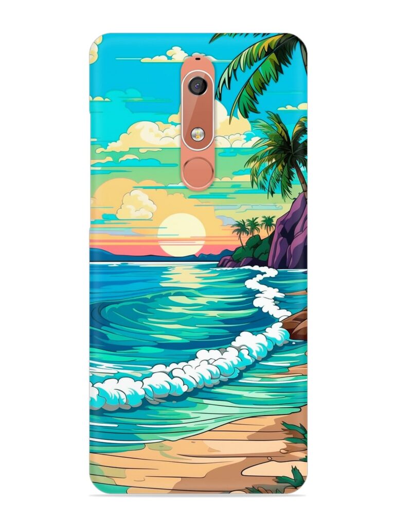 Beatiful Beach View Snap Case for Nokia 5.1 Zapvi