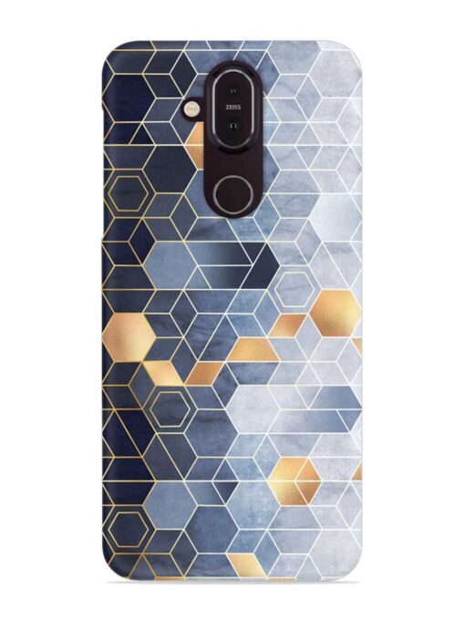 Geometric Abstraction Hexagons Snap Case for Nokia 7.1 Zapvi