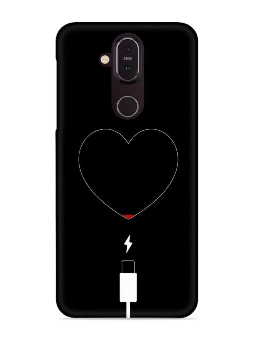 Heart Pumps Blood Charger Snap Case for Nokia 8.1 Zapvi