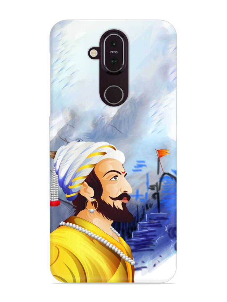 Shivaji Maharaj Color Paint Art Snap Case for Nokia 8.1 Zapvi