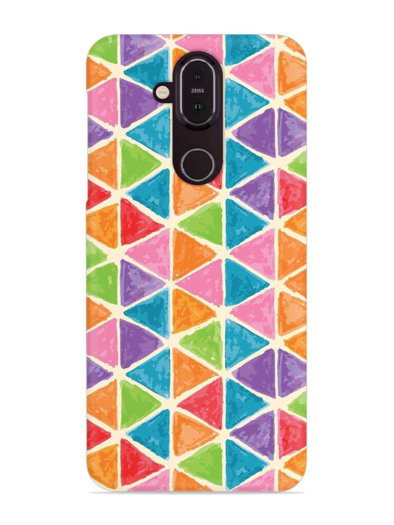 Seamless Colorful Isometric Snap Case for Nokia 8.1 Zapvi