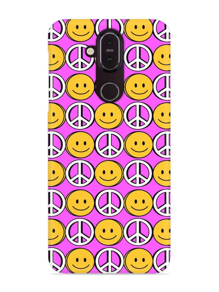 Smiley Face Peace Snap Case for Nokia 8.1 Zapvi