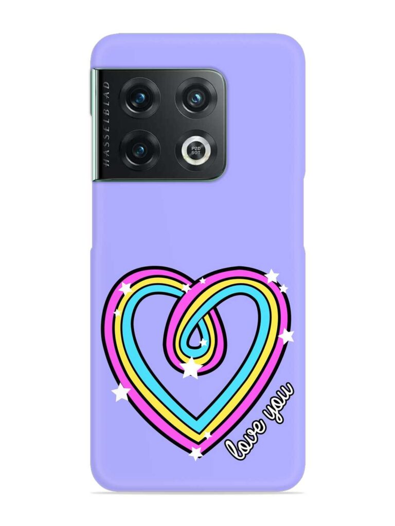 Colorful Rainbow Heart Snap Case for OnePlus 10 Pro (5G) Zapvi