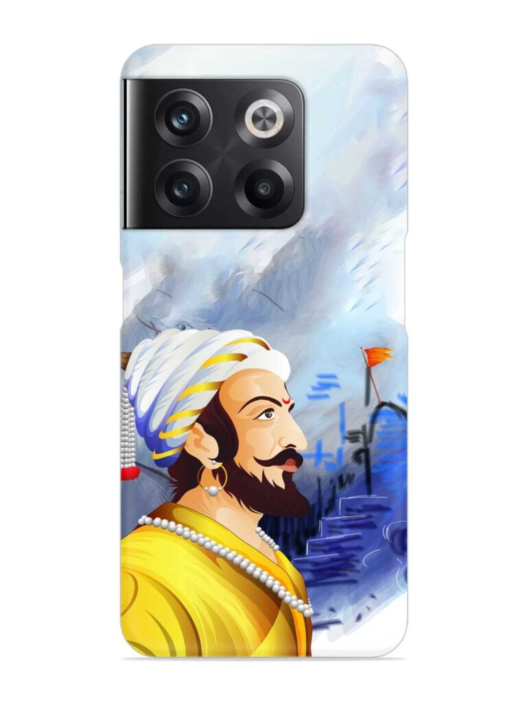 Shivaji Maharaj Color Paint Art Snap Case for OnePlus 10T (5G) Zapvi