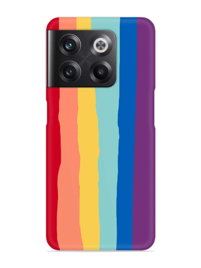 Rainbow Genuine Liquid Snap Case for OnePlus 10T (5G) Zapvi