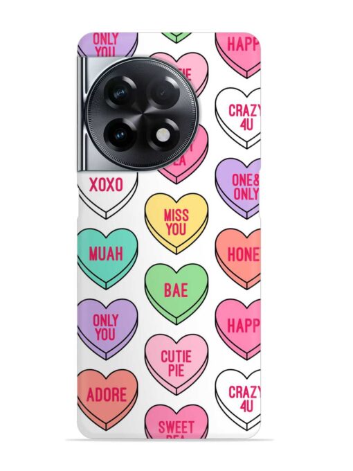 Colorful Heart Candy Snap Case for OnePlus 11R (5G) Zapvi