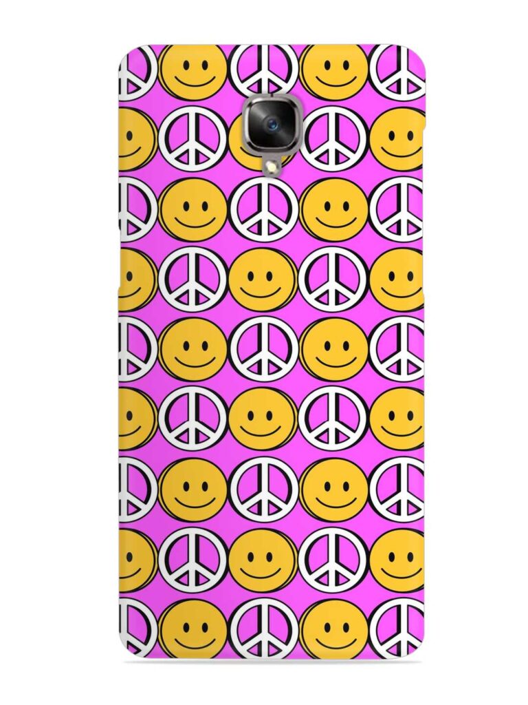 Smiley Face Peace Snap Case for OnePlus 3 Zapvi