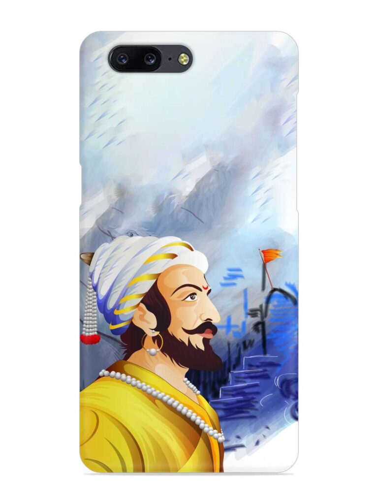Shivaji Maharaj Color Paint Art Snap Case for OnePlus 5 Zapvi