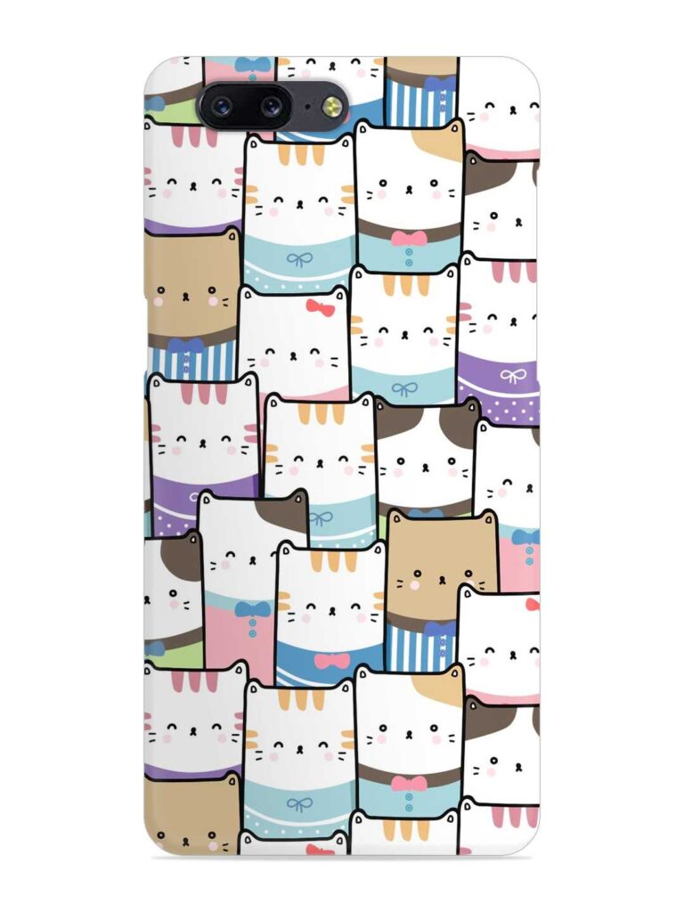 Cute Adorable Cat Snap Case for OnePlus 5 Zapvi