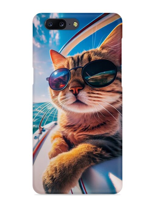 Cat In Style Snap Case for OnePlus 5 Zapvi