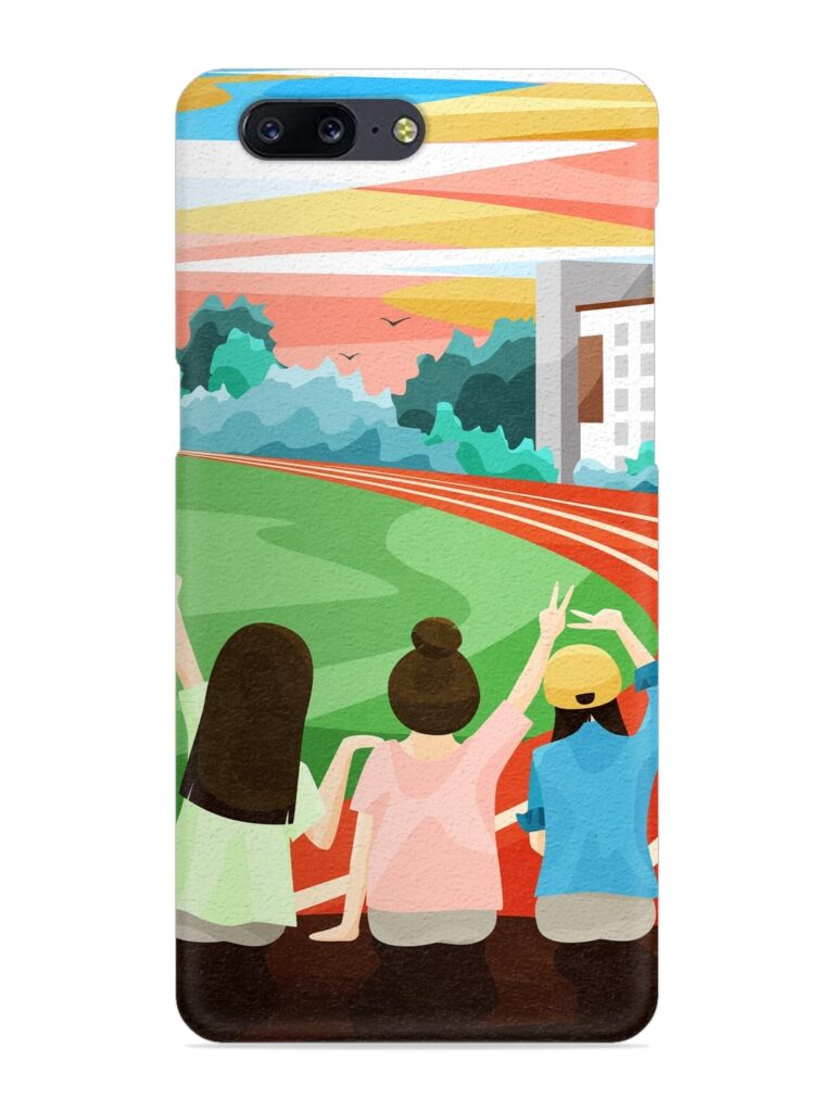School Playground Snap Case for OnePlus 5 Zapvi