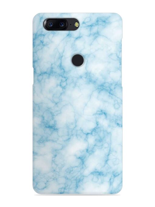 Blue White Natural Marble Snap Case for OnePlus 5T Zapvi