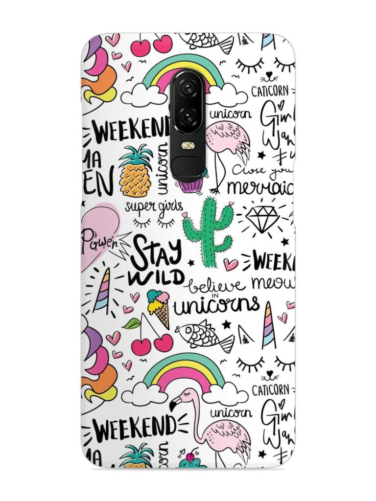 Unicorn Ice Cream Snap Case for OnePlus 6 Zapvi
