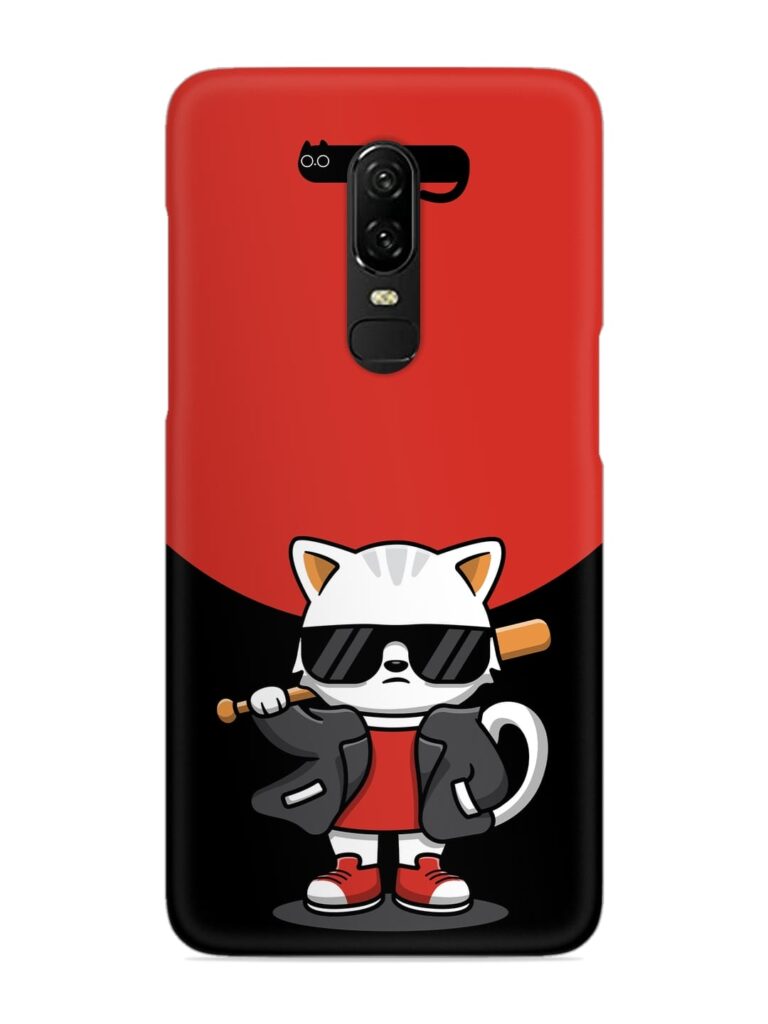 Cool Little Bear Cartoon Snap Case for OnePlus 6 Zapvi