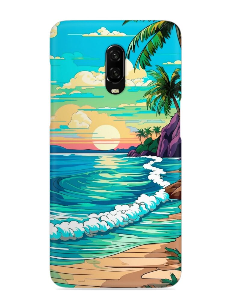 Beatiful Beach View Snap Case for OnePlus 6T Zapvi