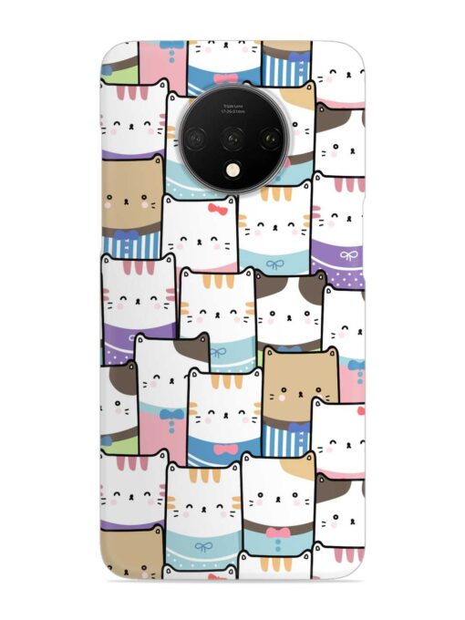 Cute Adorable Cat Snap Case for OnePlus 7T Zapvi