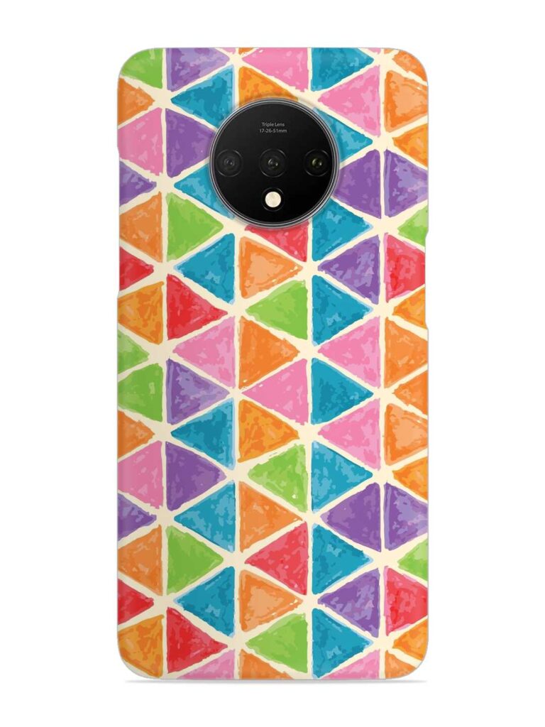 Seamless Colorful Isometric Snap Case for OnePlus 7T Zapvi