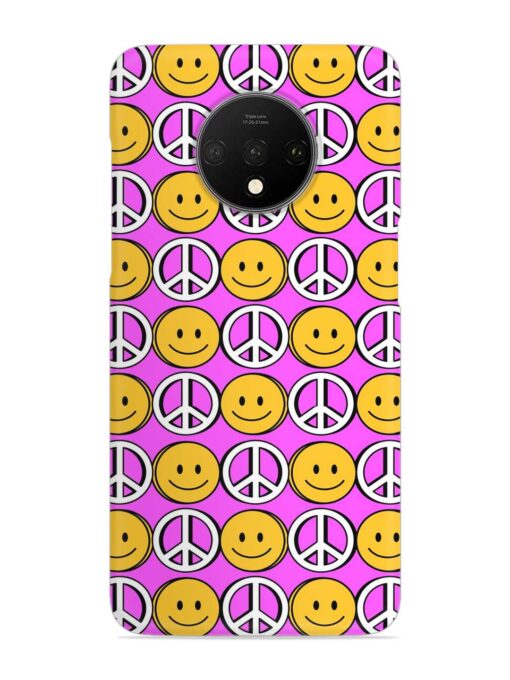 Smiley Face Peace Snap Case for OnePlus 7T Zapvi