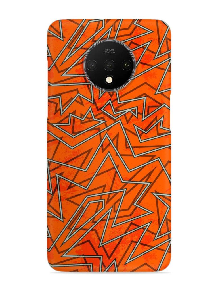 Abstract Orange Retro Snap Case for OnePlus 7T Zapvi