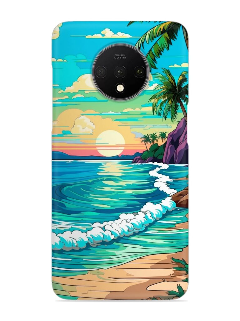 Beatiful Beach View Snap Case for OnePlus 7T Zapvi